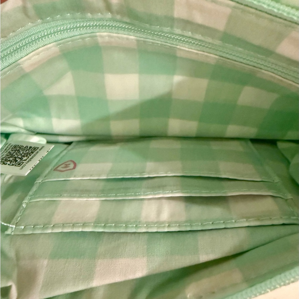 Sold-Embroidered Sea Turtle Fold-Over Clutch - Mint - Picture 5 of 7